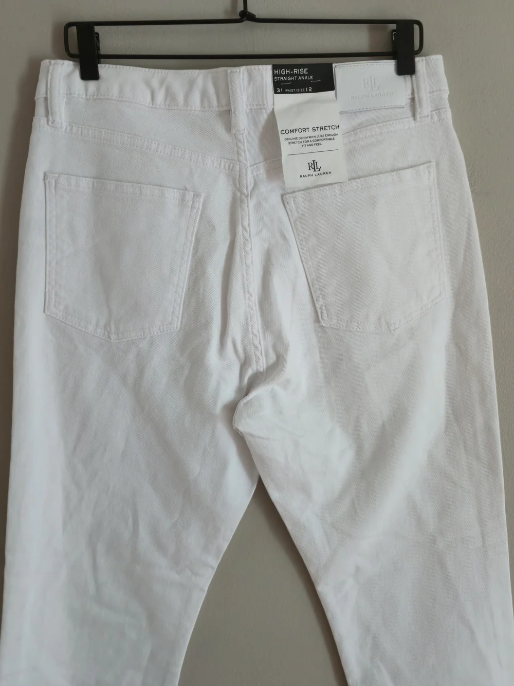 Lauren Ralph Lauren Women's High-Rise Straight Ankle Jeans White